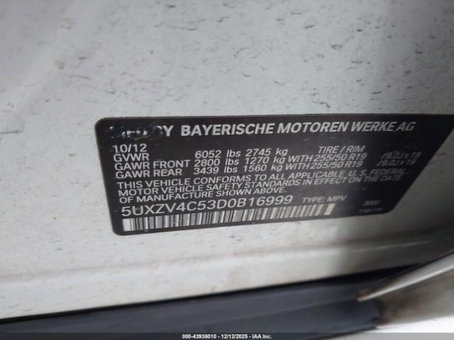 2013 BMW X5 5UXZV4C53D0B16999 Photo 8