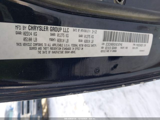 2012 DODGE CHARGER 2C3CDXBGXCH218746 Photo 8