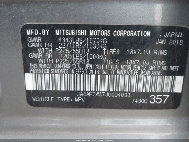 2018 MITSUBISHI OUTLANDER SPORT JA4AR3AW7JU004033 Photo 8