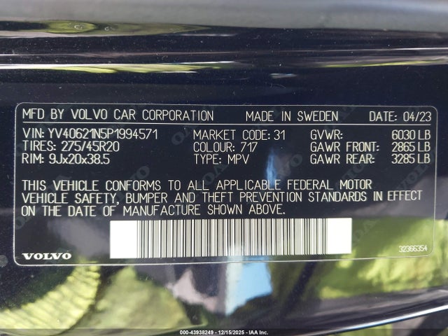 2023 VOLVO XC90 YV40621N5P1994571 Photo 8