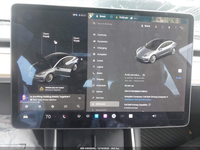 2019 TESLA MODEL 3 5YJ3E1EB9KF418544 Photo 6