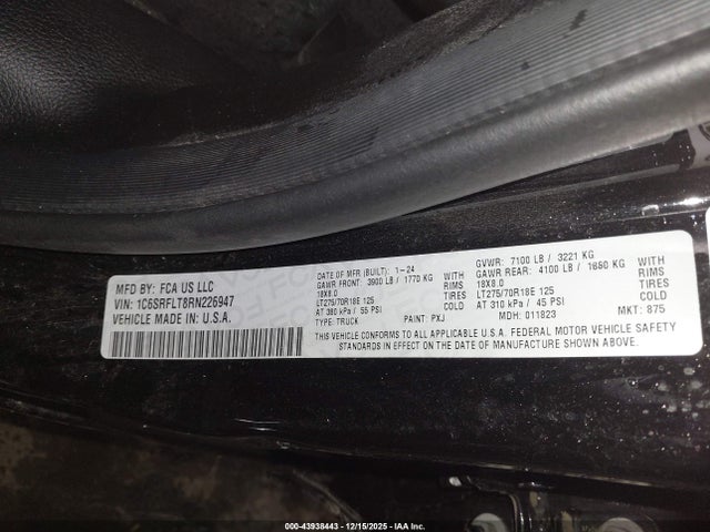 2024 RAM 1500 1C6SRFLT8RN226947 Photo 8