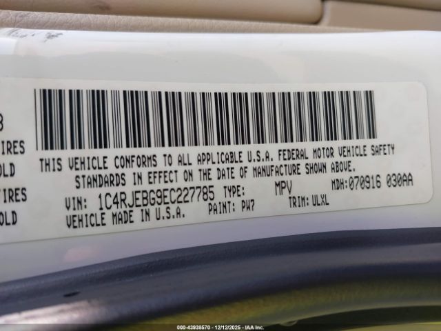 2014 JEEP GRAND CHEROKEE 1C4RJEBG9EC227785 Photo 8