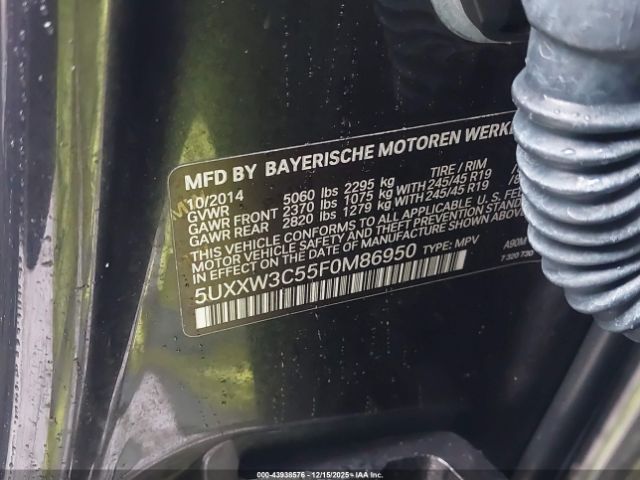 2015 BMW X4 5UXXW3C55F0M86950 Photo 8