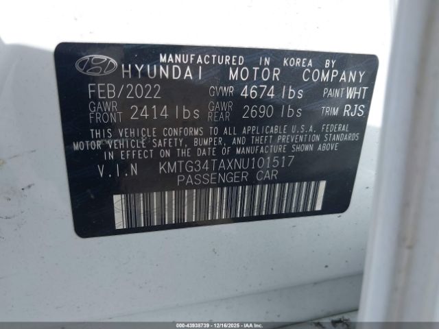 2022 GENESIS G70 KMTG34TAXNU101517 Photo 8