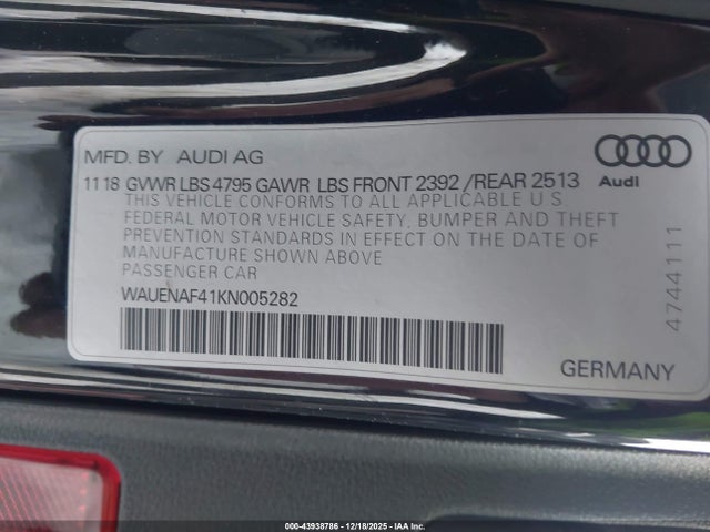 2019 AUDI A4 WAUENAF41KN005282 Photo 8