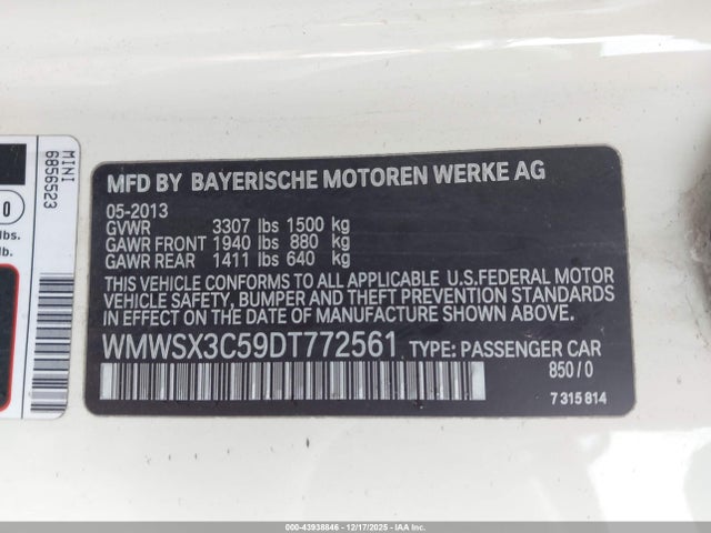 2013 MINI COUPE WMWSX3C59DT772561 Photo 8
