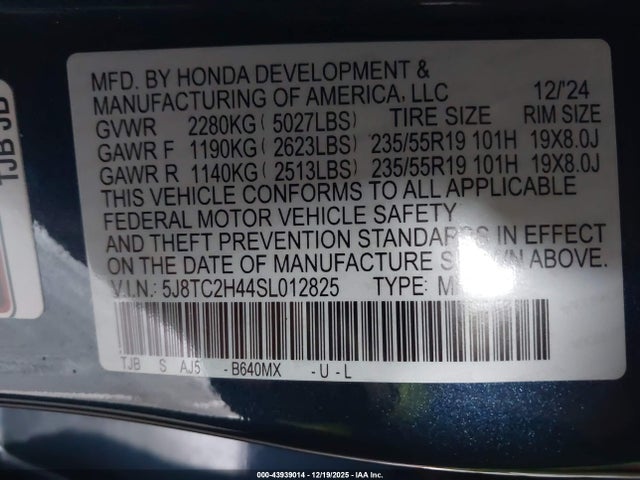 2025 ACURA RDX 5J8TC2H44SL012825 Photo 8