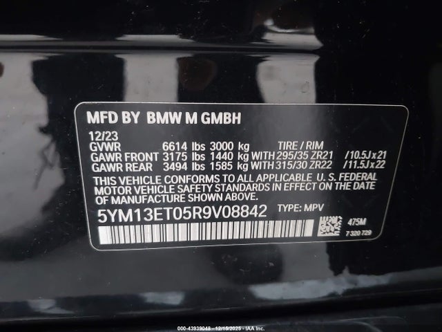 2024 BMW X5 M 5YM13ET05R9V08842 Photo 8