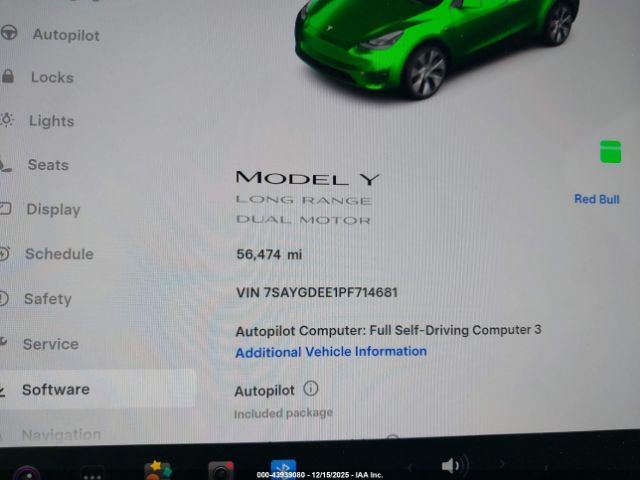 2023 TESLA MODEL Y 7SAYGDEE1PF714681 Photo 6