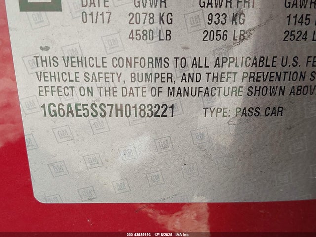 2017 CADILLAC ATS 1G6AE5SS7H0183221 Photo 8