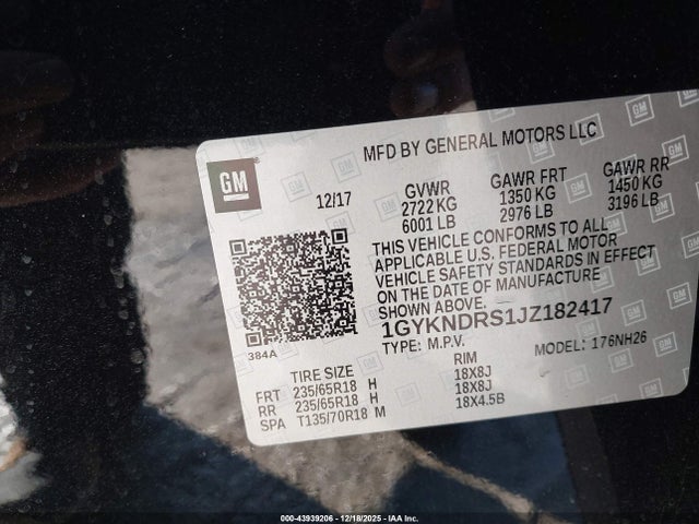 2018 CADILLAC XT5 1GYKNDRS1JZ182417 Photo 8