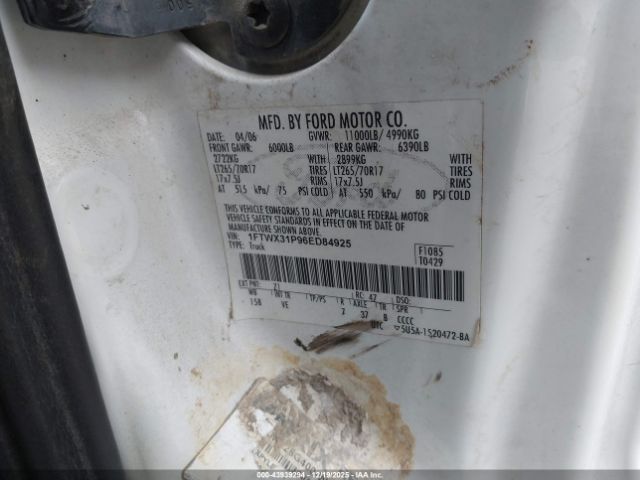 2006 FORD F-350 1FTWX31P96ED84925 Photo 8