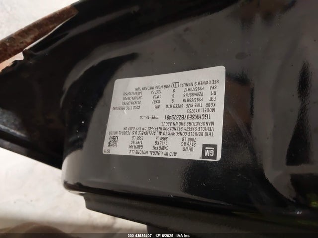 2011 Chevrolet Silverado 1500 Lt მანქანა იყიდება აუქციონზე, vin: 1GCRKSE37BZ379481, აუქციონის ნომერი: 43939407
