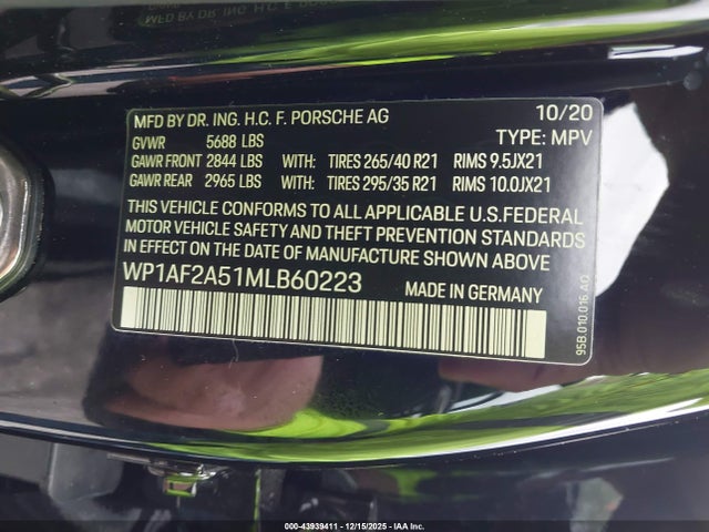 2021 PORSCHE MACAN WP1AF2A51MLB60223 Photo 8