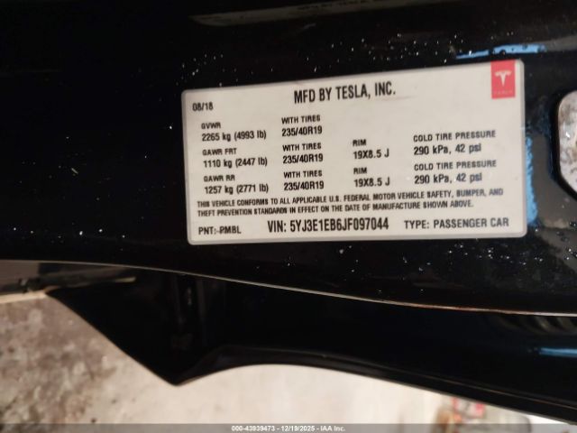 2018 TESLA MODEL 3 5YJ3E1EB6JF097044 Photo 8