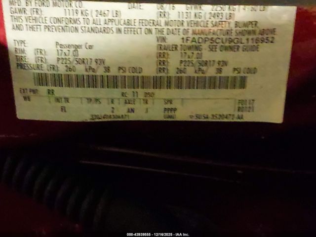 2016 FORD C-MAX ENERGI 1FADP5CU9GL116952 Photo 8