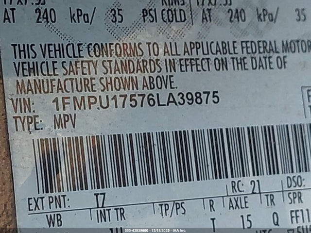 2006 FORD EXPEDITION 1FMPU17576LA39875 Photo 8