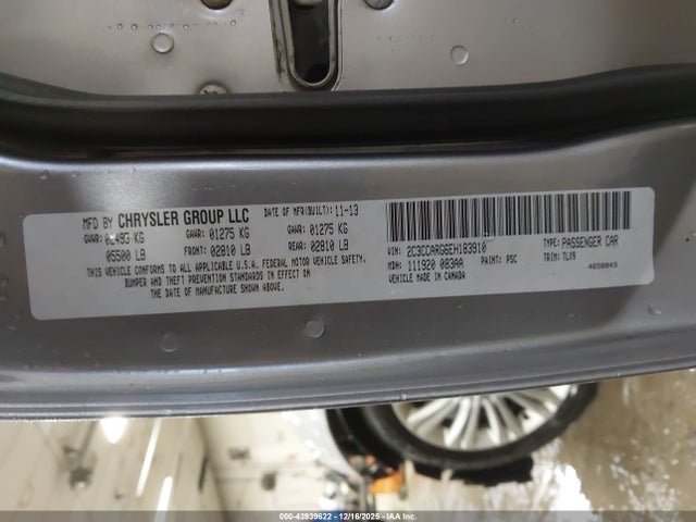 Продаж на аукціоні авто 2014 Chrysler 300, vin: 2C3CCARG6EH183910, номер лоту: 43939622