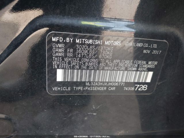 2018 MITSUBISHI MIRAGE ML32A3HJXJH006771 Photo 8