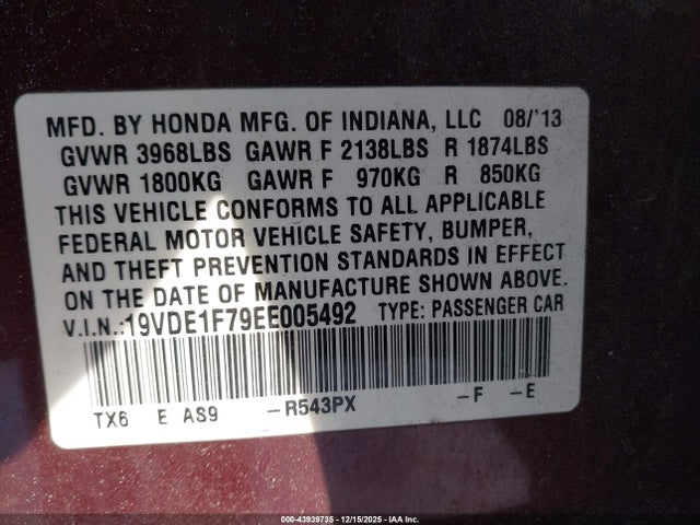 2014 ACURA ILX 19VDE1F79EE005492 Photo 8