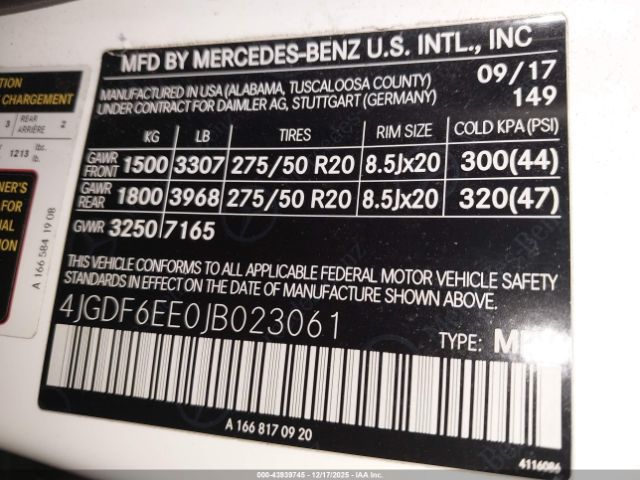 2018 MERCEDES-BENZ GLS 450 4JGDF6EE0JB023061 Photo 8