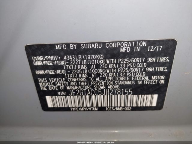 2018 SUBARU CROSSTREK JF2GTACC5JH278155 Photo 8