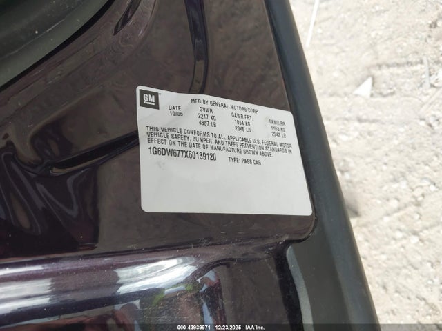 Продаж на аукціоні авто 2006 Cadillac Sts V6, vin: 1G6DW677X60139120, номер лоту: 43939971