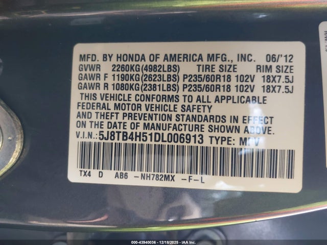 2013 ACURA RDX 5J8TB4H51DL006913 Photo 8