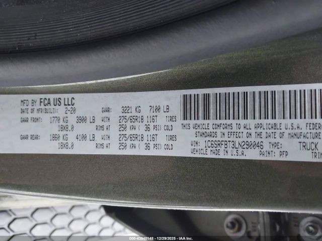 2020 RAM 1500 1C6SRFBT3LN290046 Photo 8