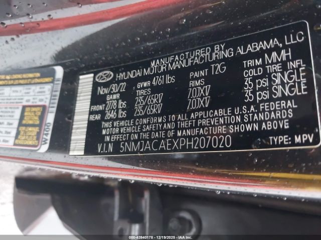 2023 HYUNDAI TUCSON 5NMJACAEXPH207020 Photo 8