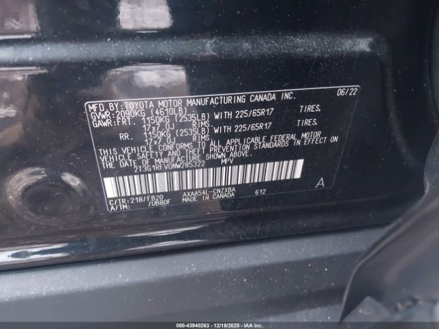 2022 TOYOTA RAV4 2T3G1RFV0NW285322 Photo 8