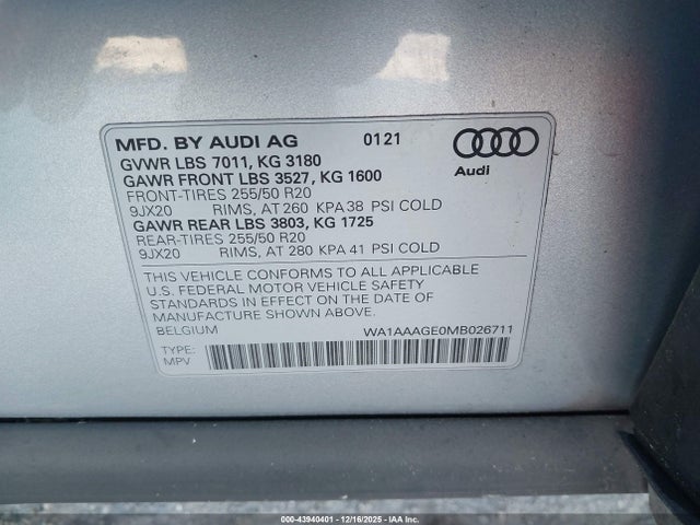 2021 AUDI E-TRON WA1AAAGE0MB026711 Photo 8