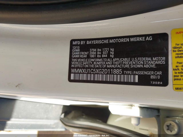 2016 MINI HARDTOP WMWXU1C5XG2D11885 Photo 8