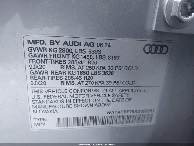 2025 AUDI Q7 WA1ACBF76SD008251 Photo 8