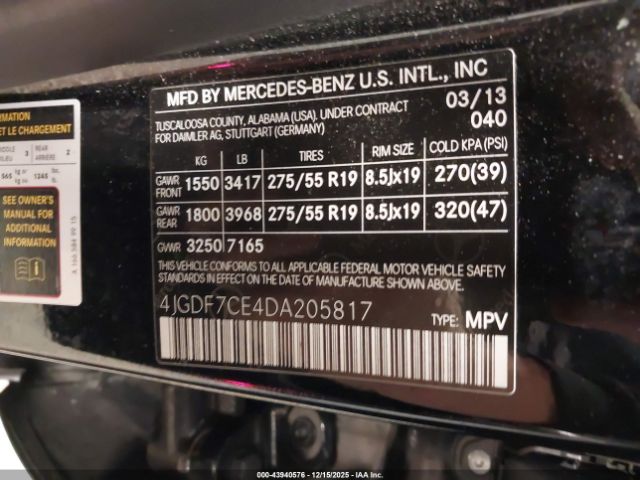 2013 MERCEDES-BENZ GL 450 4JGDF7CE4DA205817 Photo 8