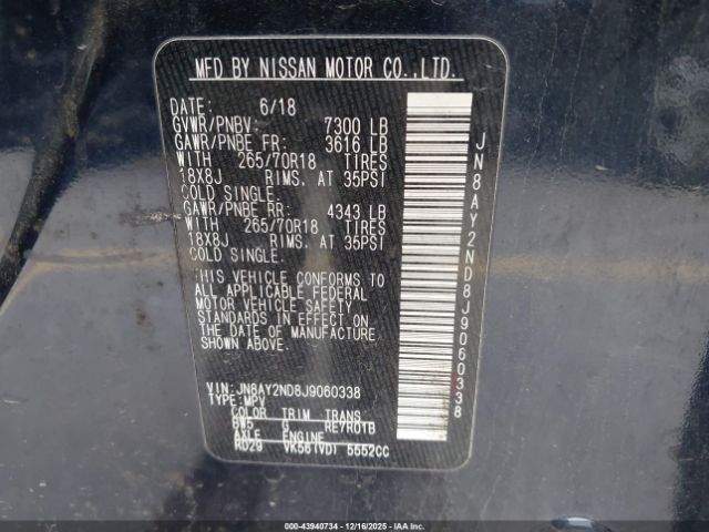 2018 NISSAN ARMADA JN8AY2ND8J9060338 Photo 8