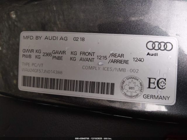 2018 AUDI S5 WAU24GF57JN014388 Photo 8