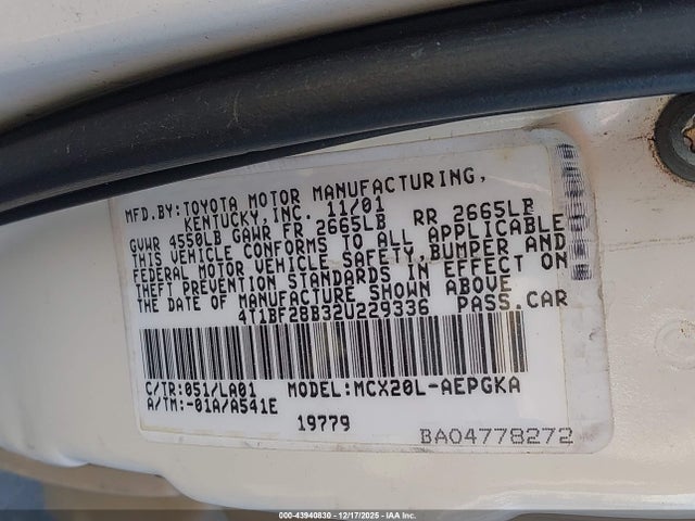 Продажа на аукционе авто 2002 Toyota Avalon Xls, vin: 4T1BF28B32U229336, номер лота: 43940830