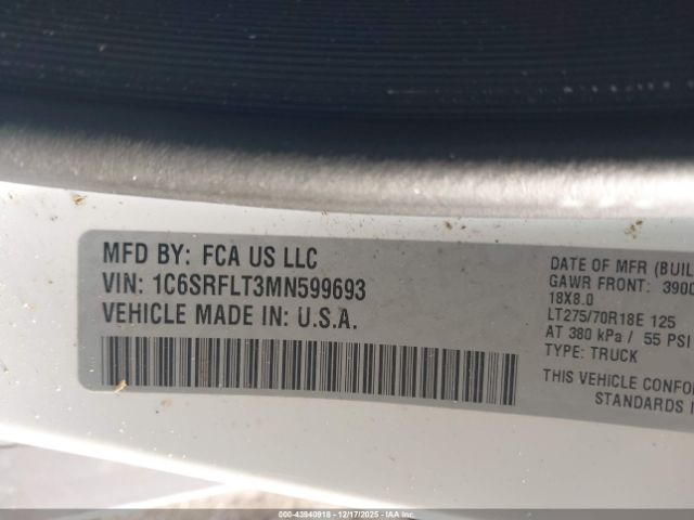 2021 RAM 1500 1C6SRFLT3MN599693 Photo 8