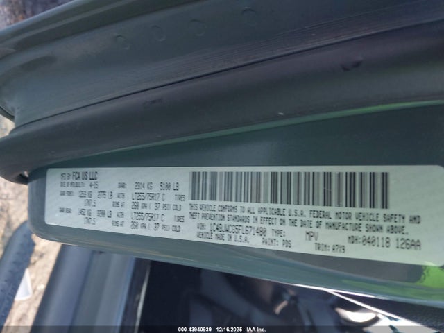 2015 JEEP WRANGLER 1C4BJWCG5FL671480 Photo 8