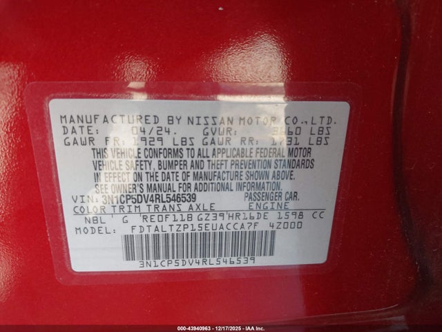 Nissan Kicks Sr Xtronic Cvt 2024 3N1CP5DV4RL546539 Image 9