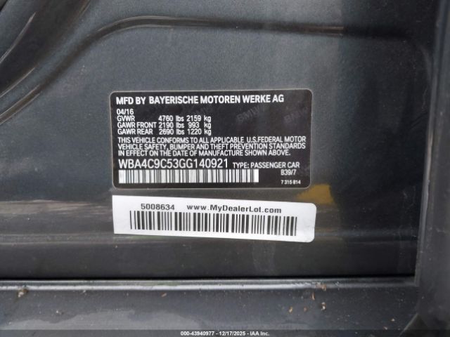 2016 BMW 428I GRAN COUPE WBA4C9C53GG140921 Photo 8