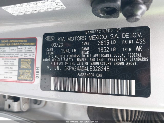 KIA RIO S 2020 3KPA24AD4LE328248 Image 9