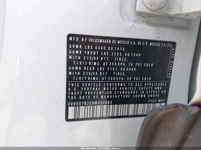 2024 VOLKSWAGEN TAOS 3VV5X7B25RM034083 Photo 8
