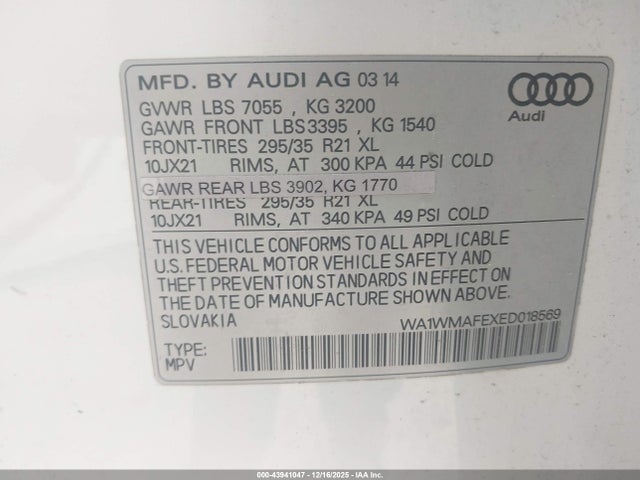 2014 AUDI Q7 WA1WMAFEXED018569 Photo 8