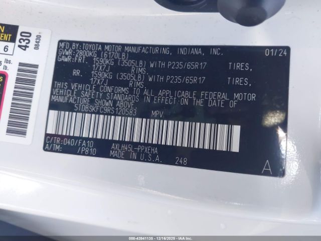 2024 TOYOTA SIENNA 5TDBSKFC9RS120583 Photo 8