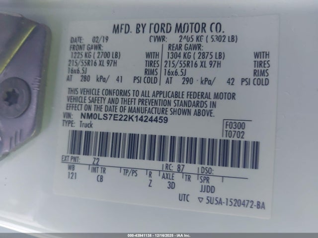 Ford Transit Connect Xl 2019 NM0LS7E22K1424459 Image 9