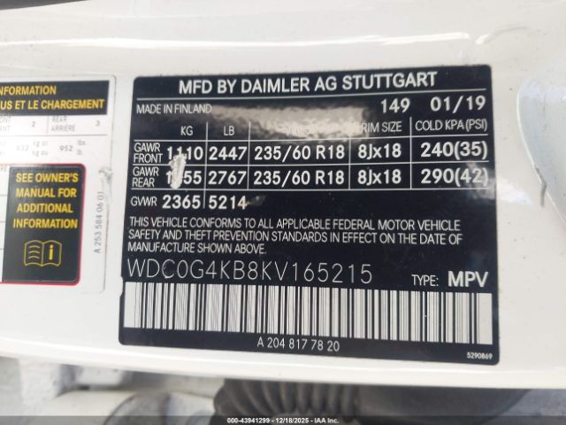 2019 MERCEDES-BENZ GLC 300 WDC0G4KB8KV165215 Photo 8