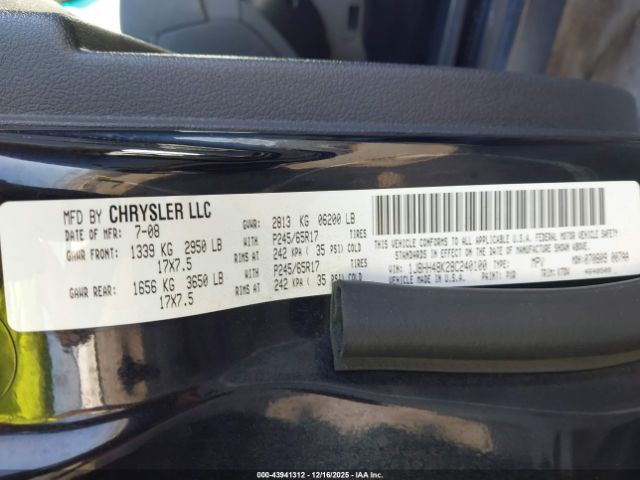 2008 JEEP COMMANDER 1J8HH48K28C240100 Photo 8